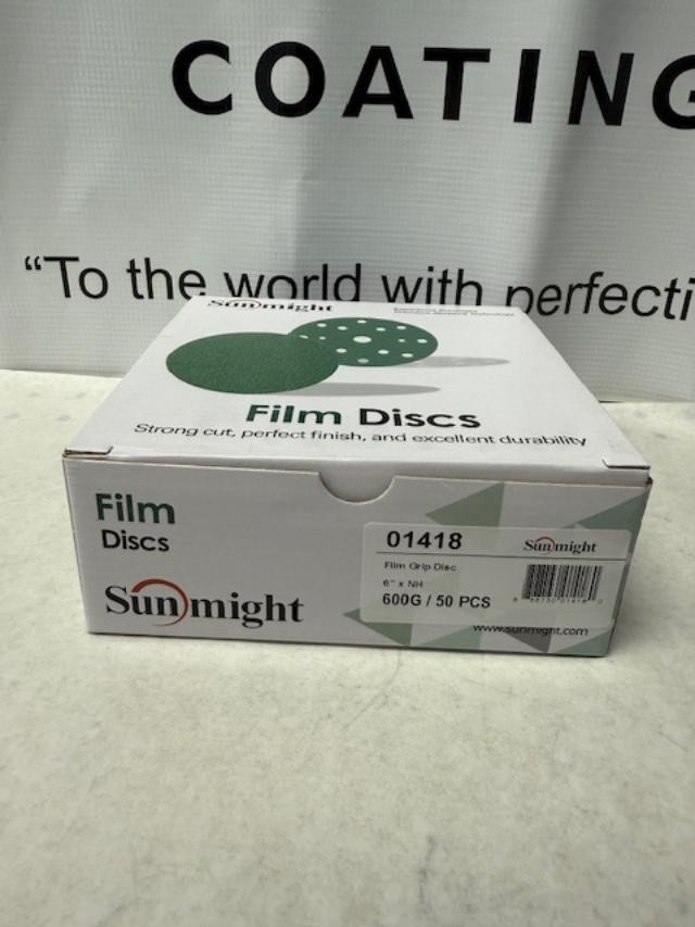 Sunmight 600g sandpaper velcro disc green