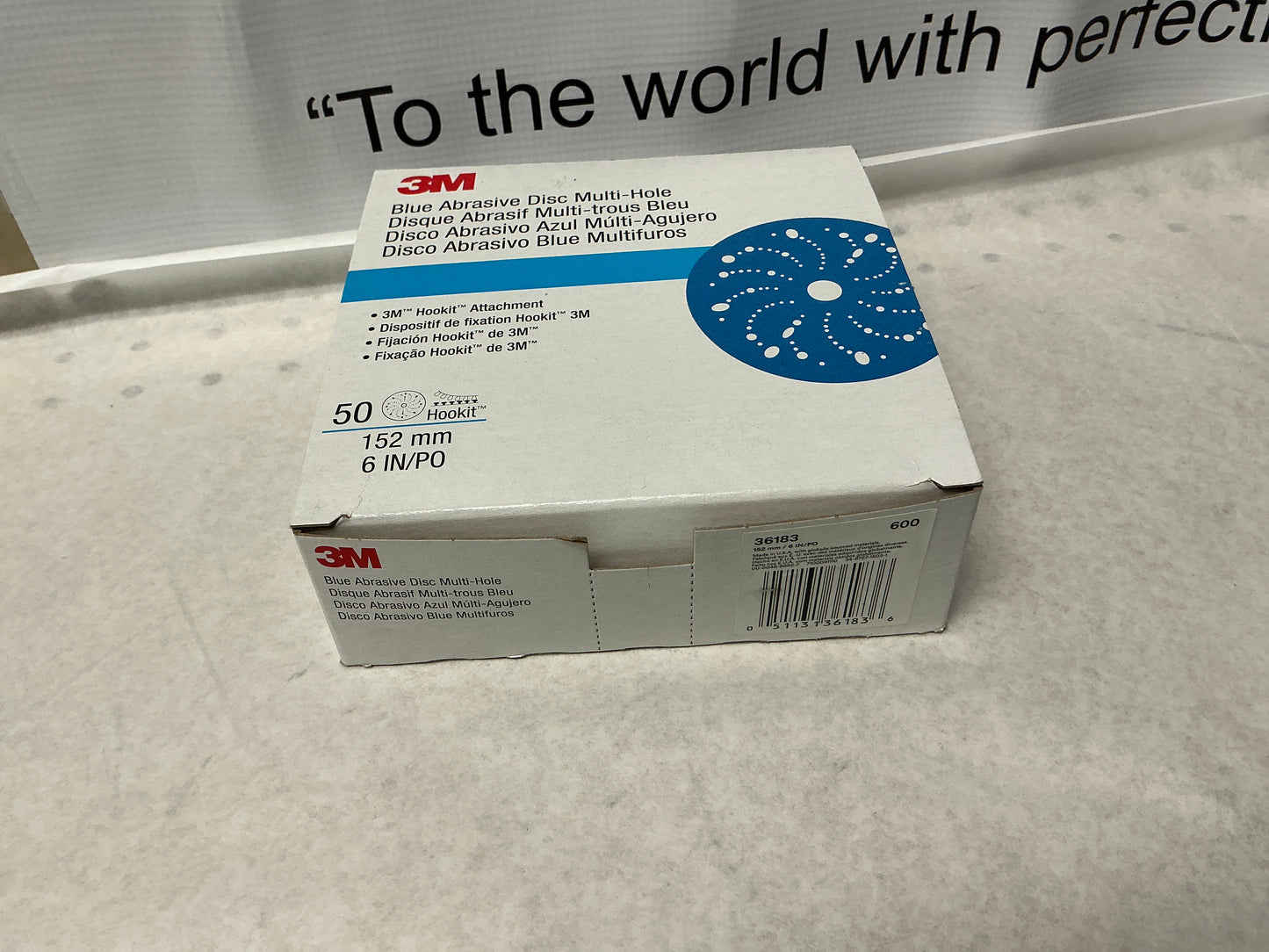 3M Blue Abrasive Disc Multi Hole 600