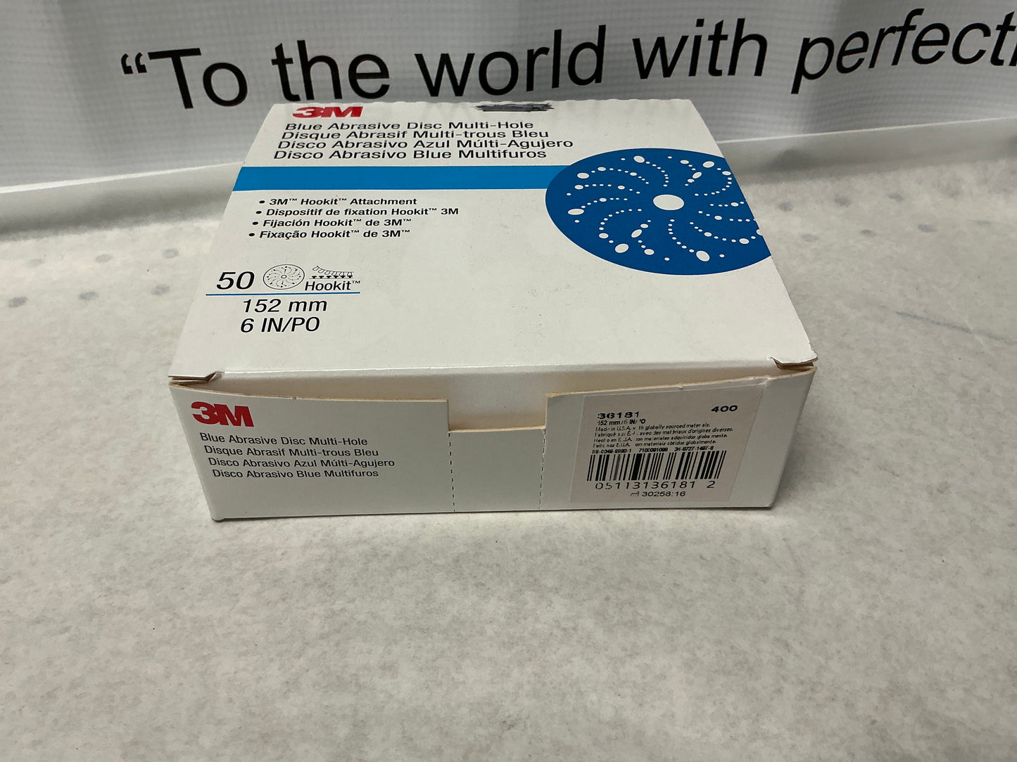 3M Blue Abrasive Disc Multi Hole 400