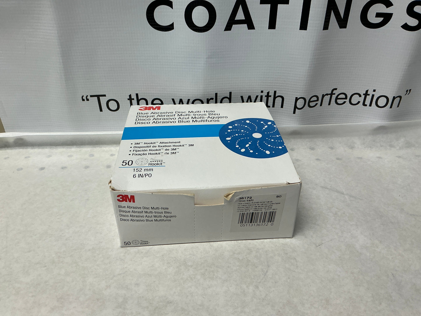 3M Blue abrasive disc multi hole 80