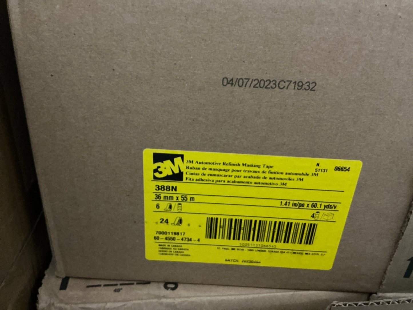 3M 1.5 yellow tape BOX