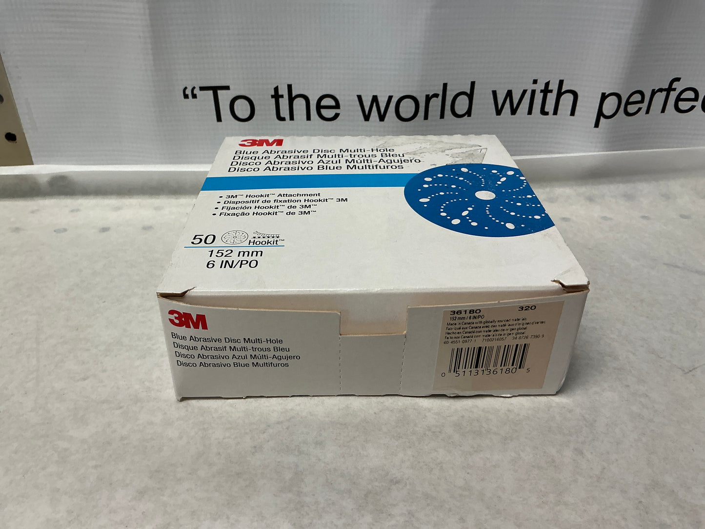 3M Blue Abrasive disc multi hole 320