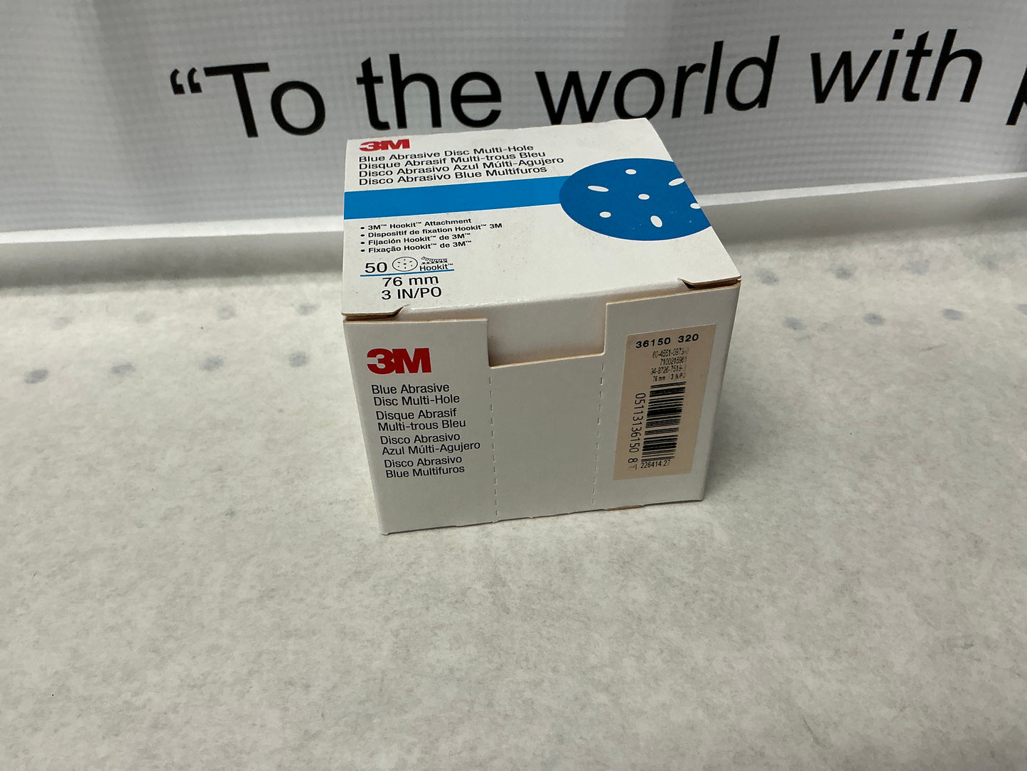 3M Blue abrasive disc multi hole 320