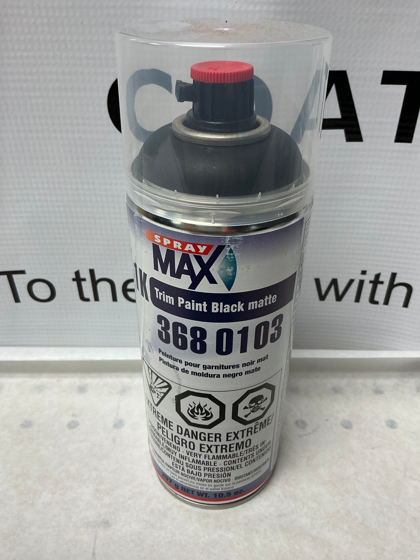 Spray Max 1K Trim paint black matte