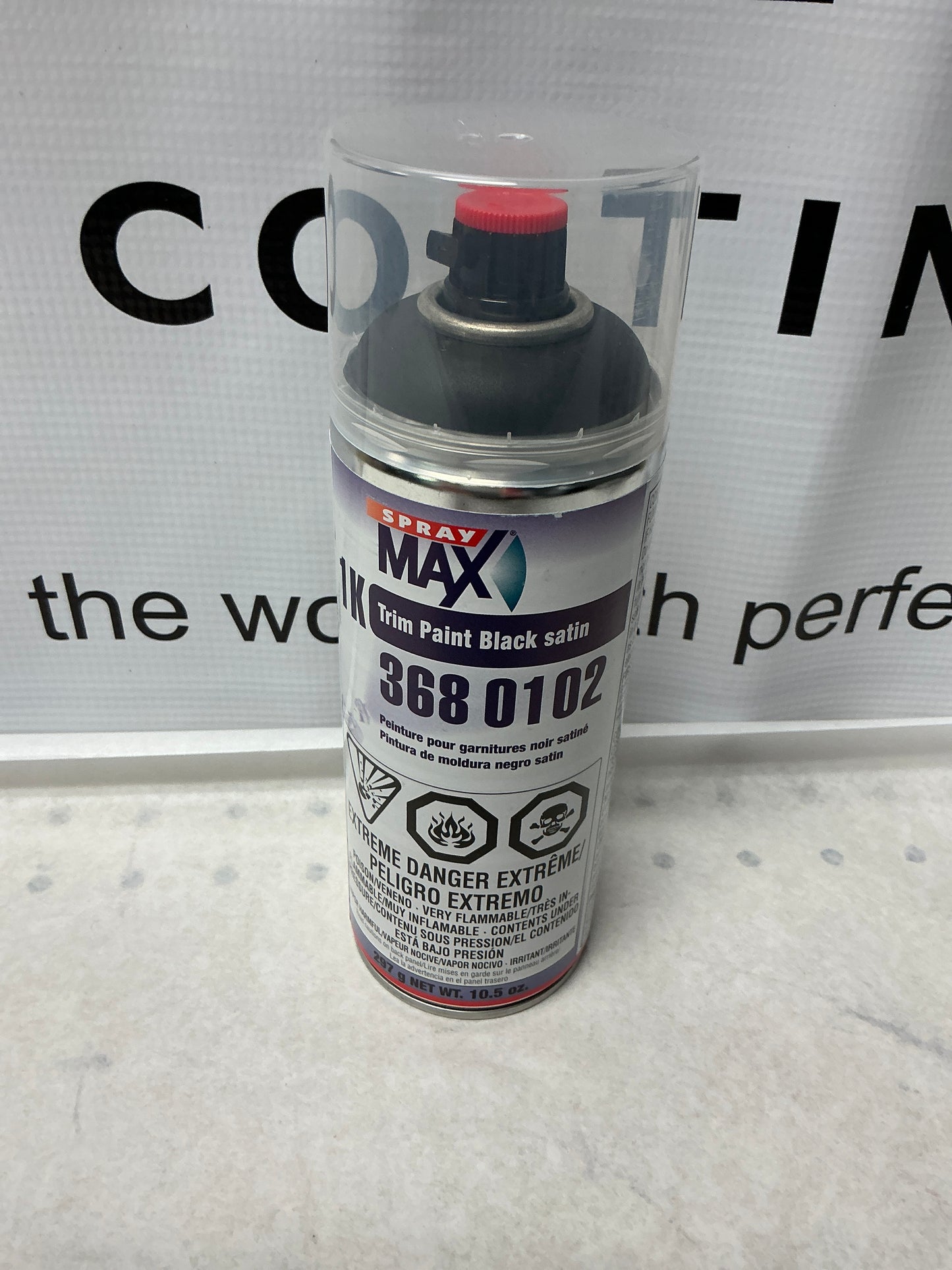 Spray Max 1K Trim Paint Black Satin